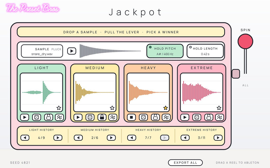 Jackpot sample variation plugin